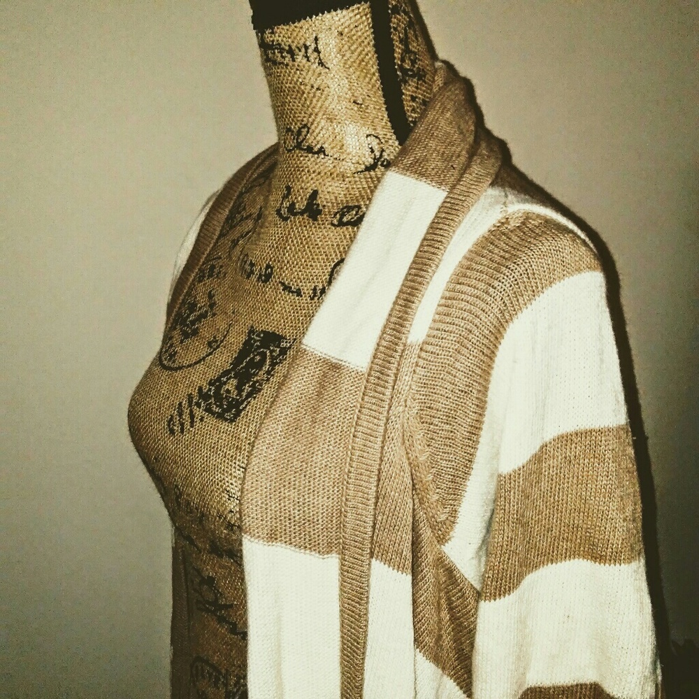 Fall striped cardigan sweater - Picture 4 of 7